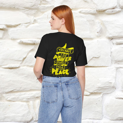 "You Have the Power to Protect Your Peace" Cat T-Shirt| Front & Back Design | Nunu&Miao Studio - Nunu&Miao Studio