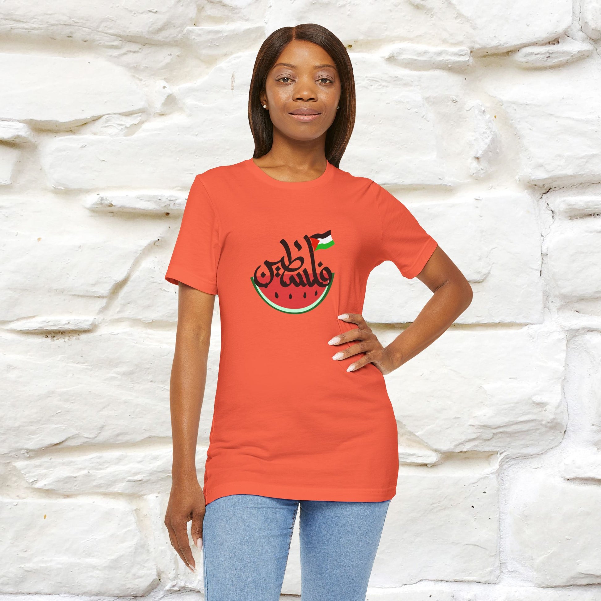 "I Stand With Palestine" Cat T-shirt | Front & Back Design |Nunu&Miao Studio - Nunu&Miao Studio