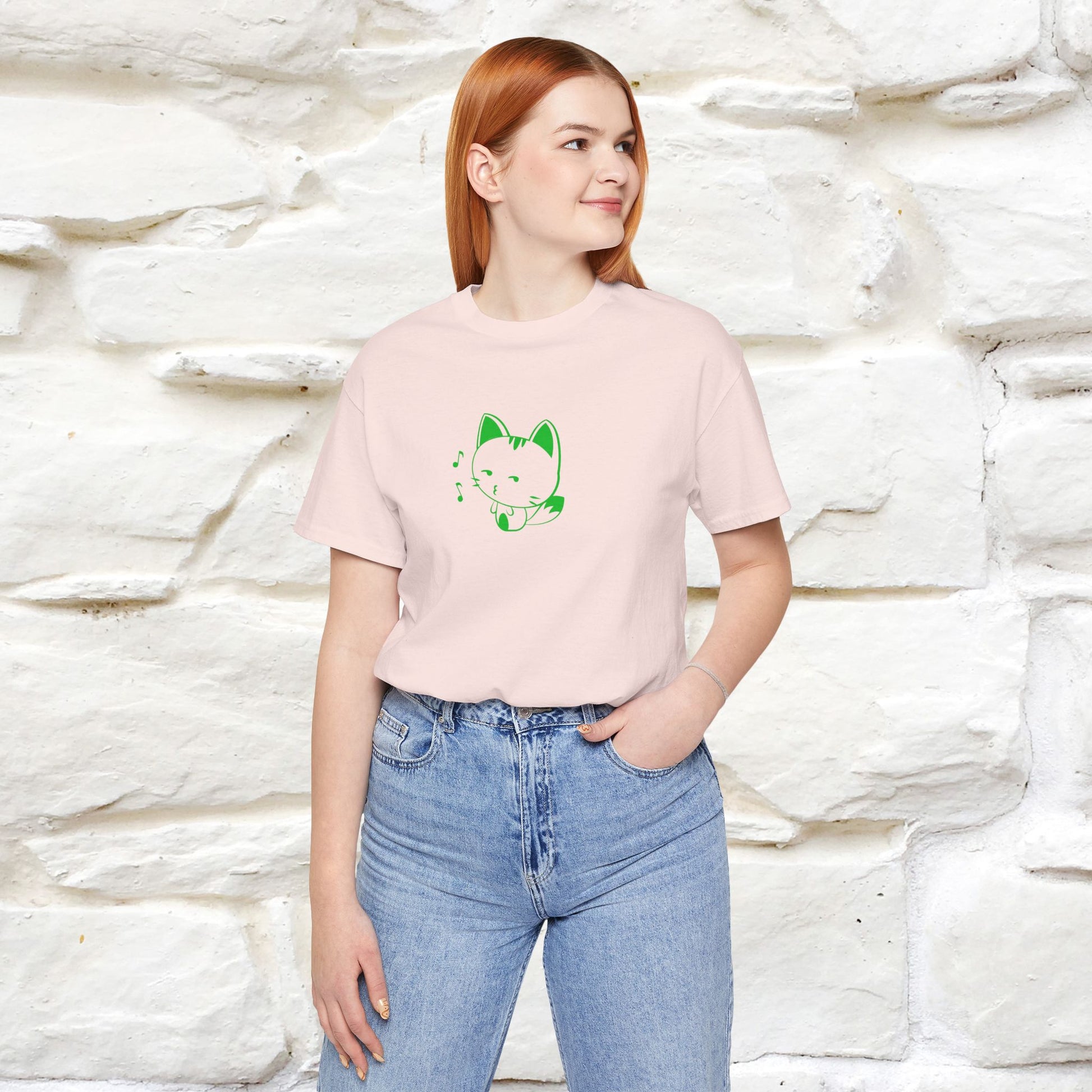 "Happiness Comes From Peace, Peace Comes From Indifference" Cat T-Shirt| Front & Back Design | Nunu&Miao Studio - Nunu&Miao Studio