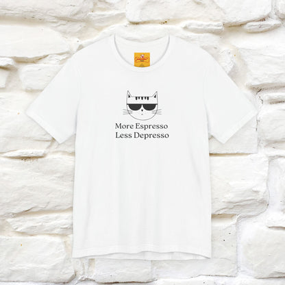 "More Espresso Less Depresso" |Cat T-Shirt | Nunu&Miao Studio - Nunu&Miao Studio