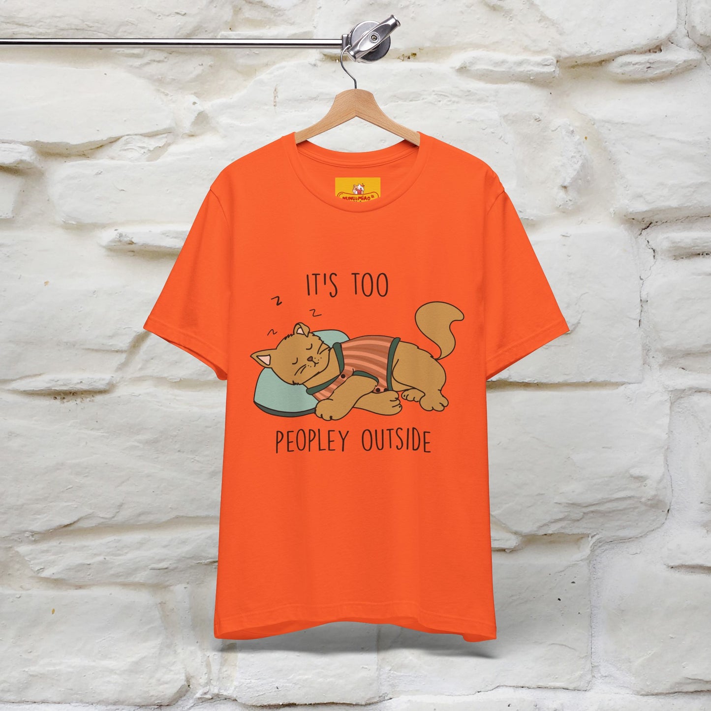 ''It’s Too Peopley Outside'' | Funny Cat T-Shirt | Nunu&Miao Studio - Nunu&Miao Studio