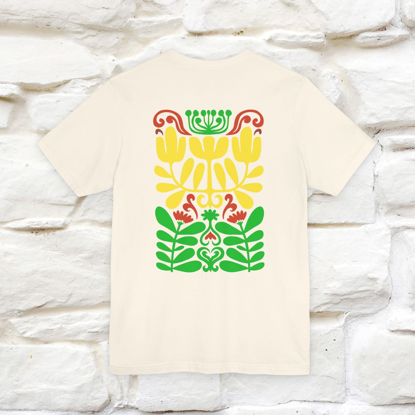 ''Floral Abstract'' Cat T-Shirt Front and Back Design | Nunu&Miao Studio - Nunu&Miao Studio