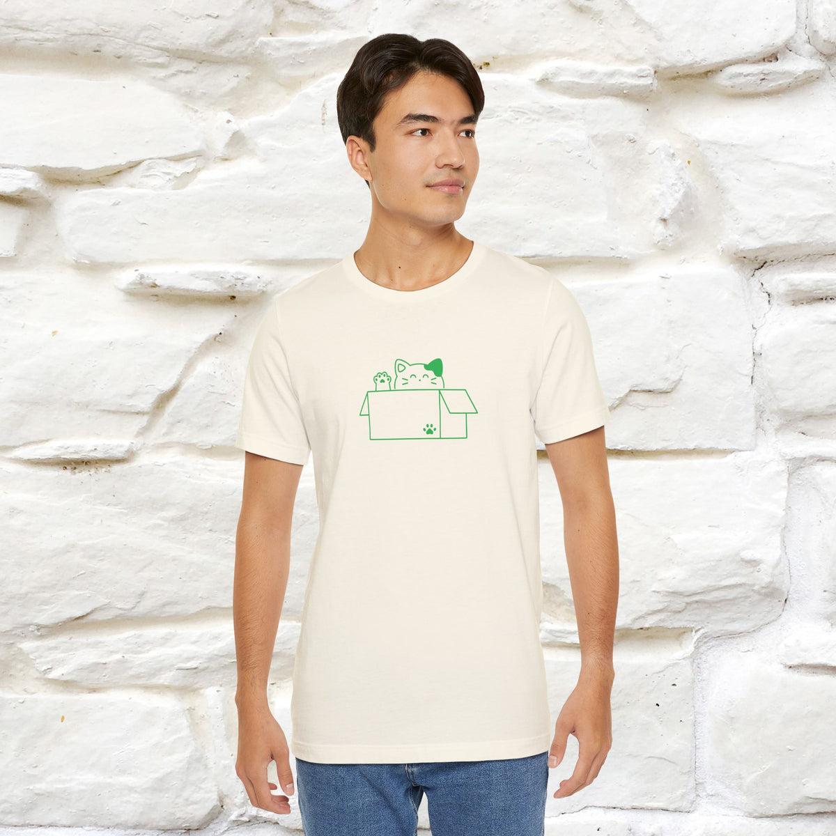 "“Happiness is free. Delivery is extra.” | Cat T-Shirt | Front & Back Design | Nunu&Miao Studio