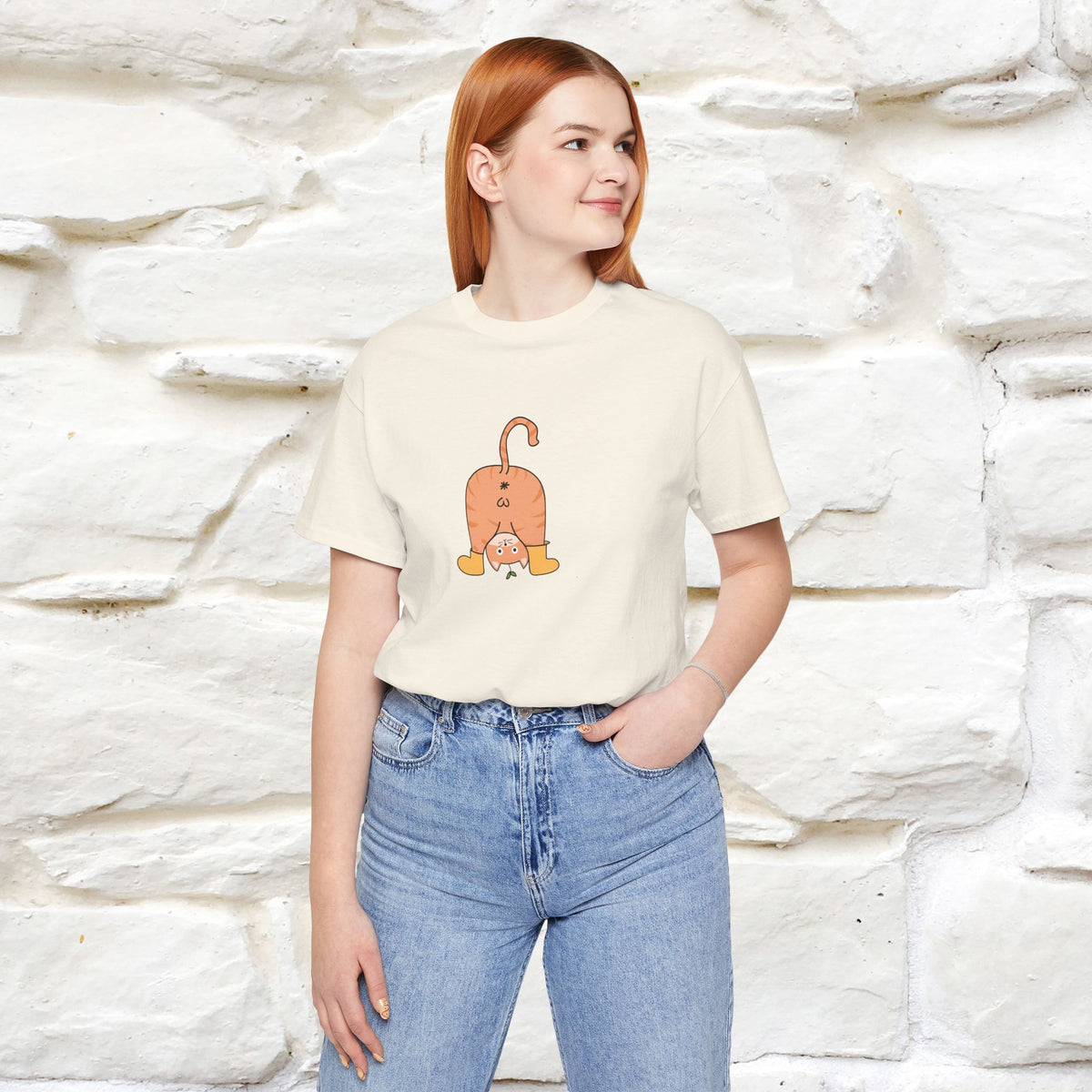 "Sometimes You Need to Look at Life from a Different Perspective" Cat T-Shirt | Front & Back Design | Nunu&Miao Studio