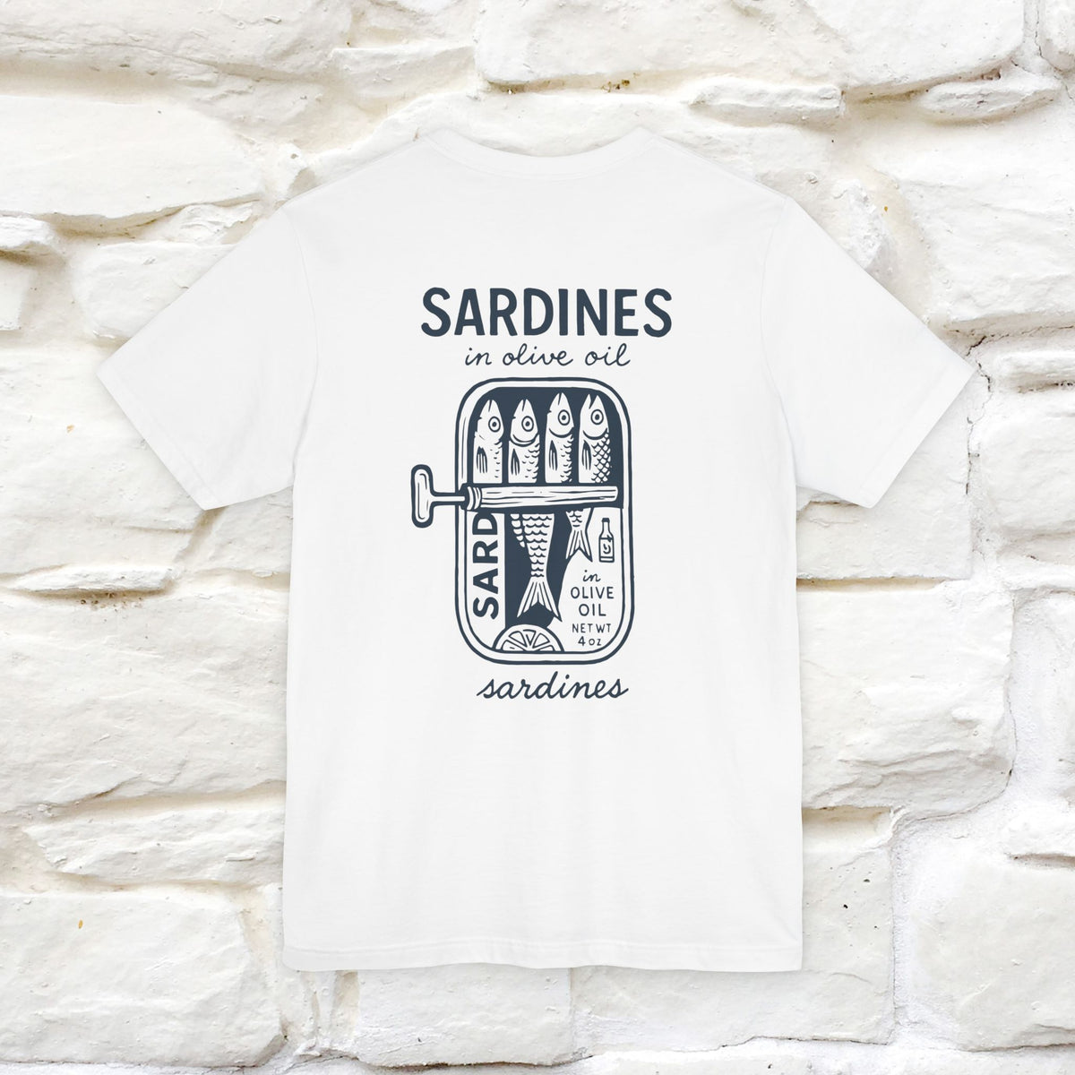 "Sardines In Olive Oil" Cute T-shirt | Front & Back Design|Nunu&Miao Studio