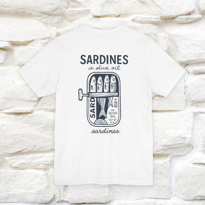 "Sardines In Olive Oil" Cute T-shirt | Front & Back Design|Nunu&Miao Studio