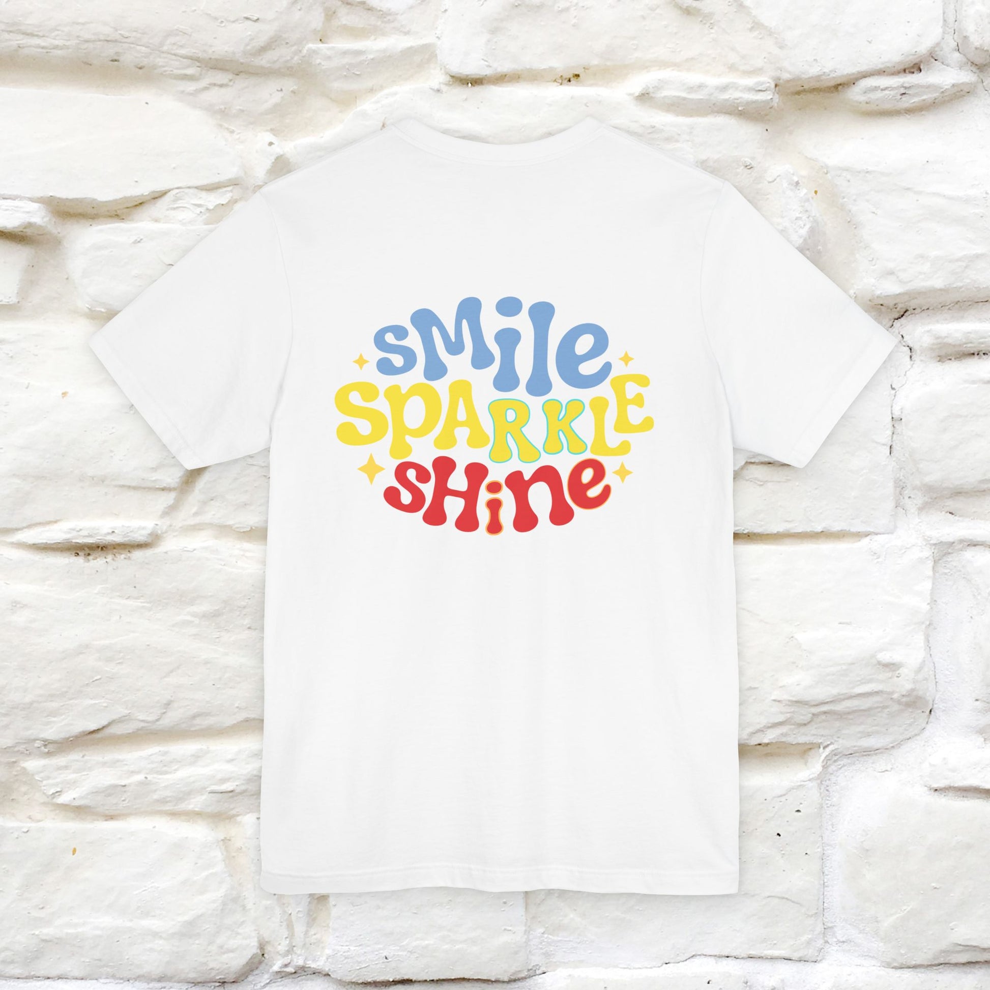 "Smile, Sparkle, Shine" Cat T-Shirt | Front & Back Design | Nunu&Miao Studio - Nunu&Miao Studio