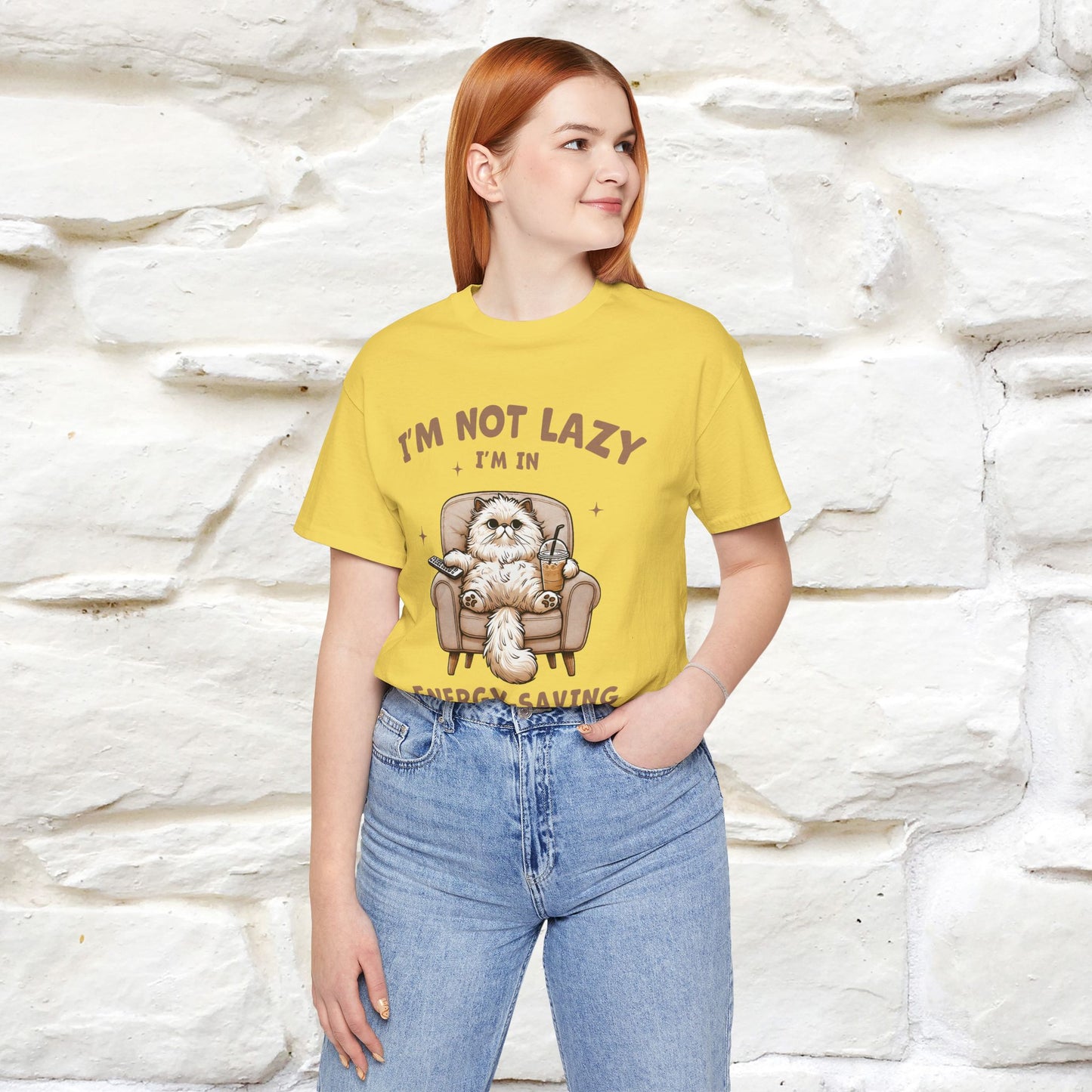 "I'm Not Lazy I'm In Energy-Saving Mode " Cat T-shirt |Nunu&Miao Studio - Nunu&Miao Studio