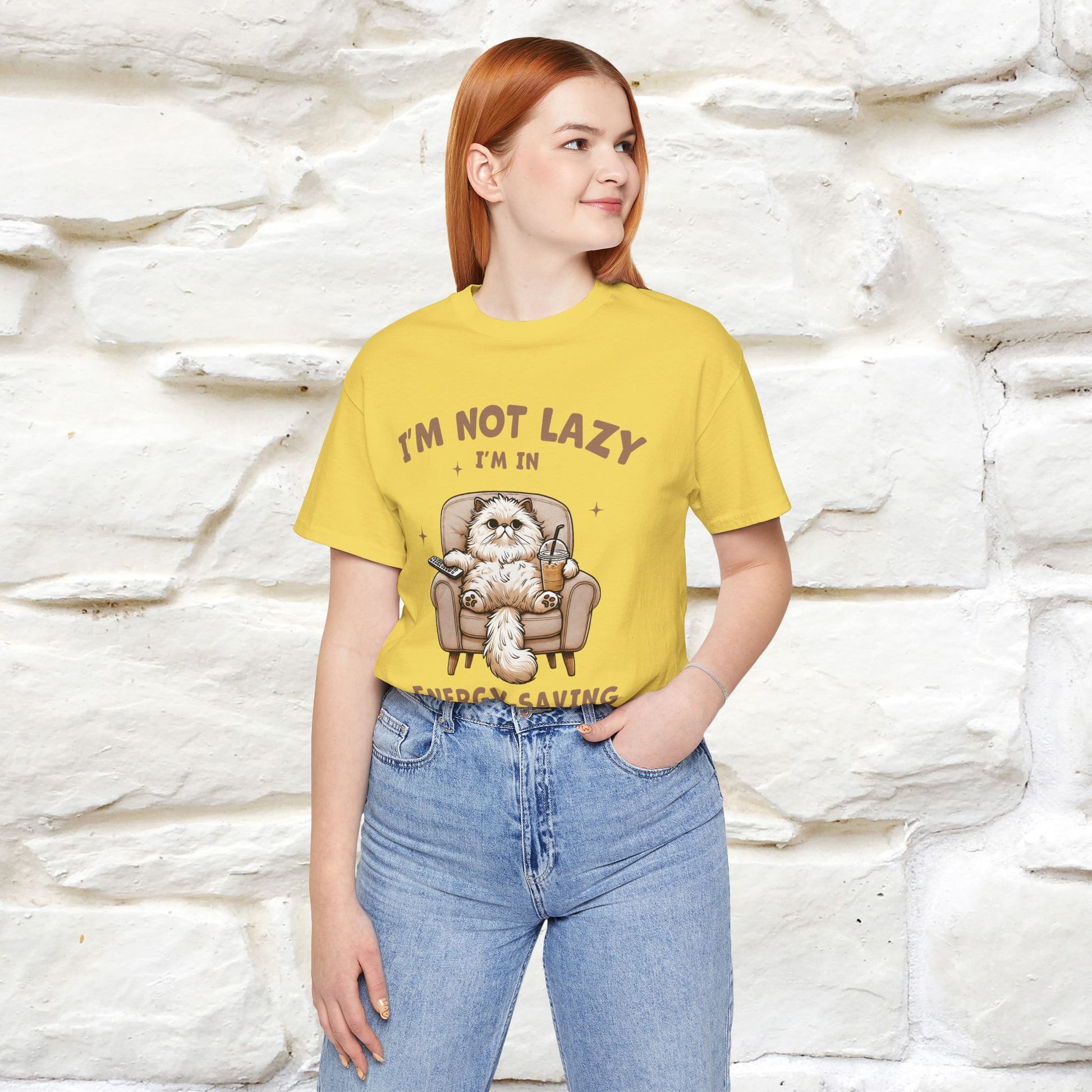 "I'm Not Lazy I'm In Energy-Saving Mode " Cat T-shirt |Nunu&Miao Studio - Nunu&Miao Studio