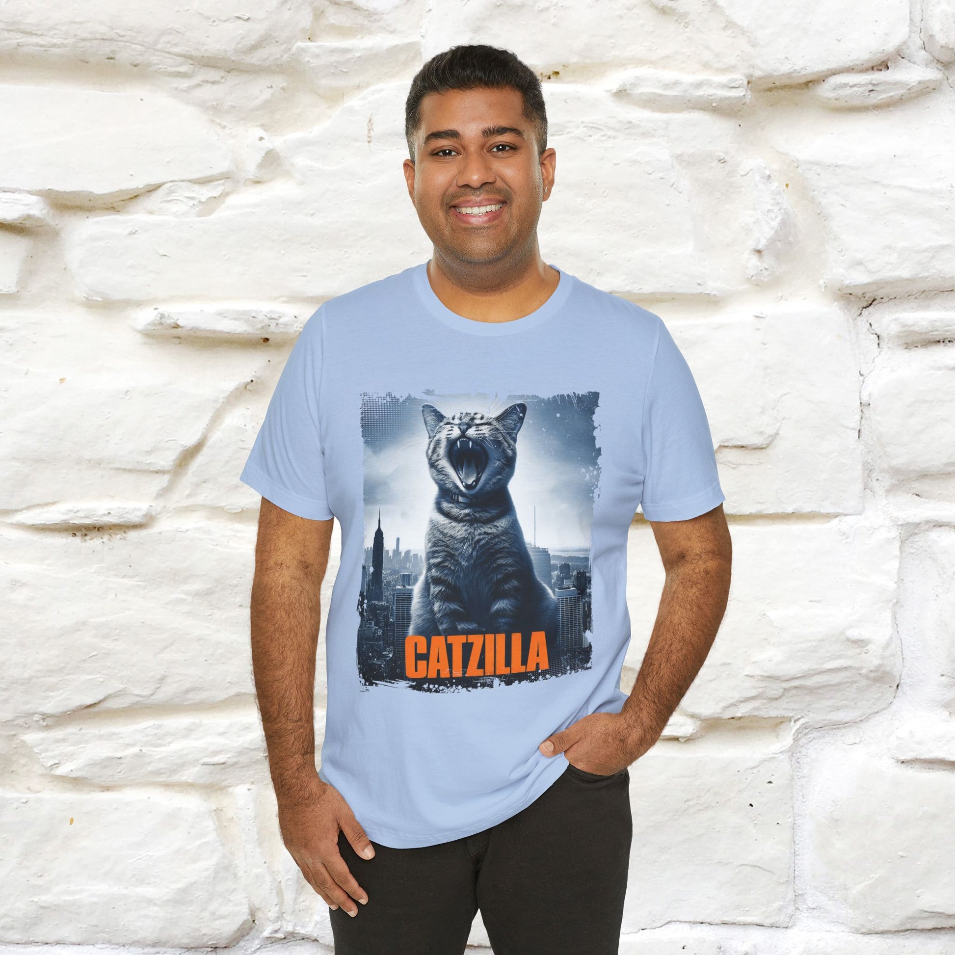 Catzilla T-Shirt | Fun Monster Cat Tee for Men & Women | 100% Cotton - Nunu&Miao Studio