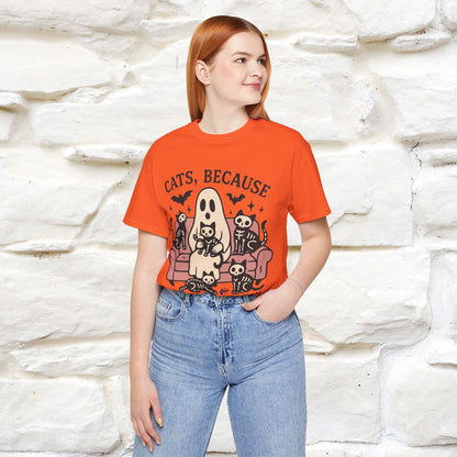 "Cat Because People Are Creepy" Halloween Cat T-shirt |Nunu&Miao Studio - Nunu&Miao Studio