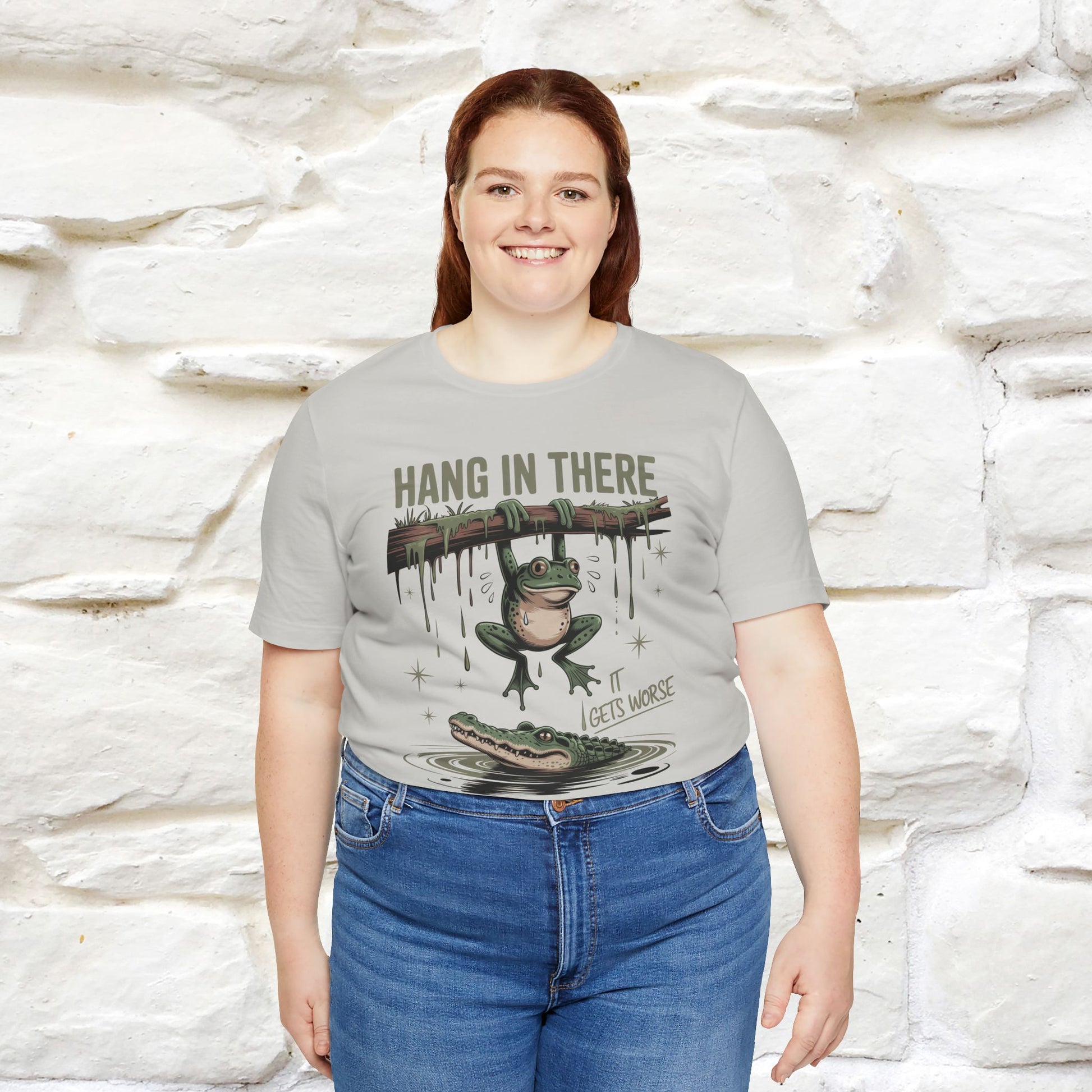 "Hang In There" Funny T-shirt |Nunu&Miao Studio - Nunu&Miao Studio