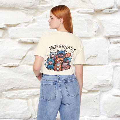"Where Is My Coffe?" Cat T-Shirt | Front & Back Design | Nunu&Miao Studio