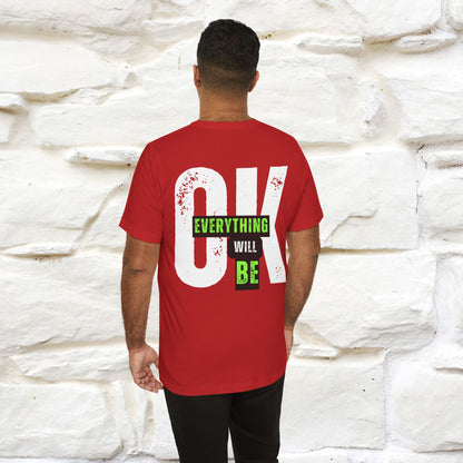 ''Everything Will Be Ok '' Cat T-Shirt Front and Back Design | Nunu&Miao Studio - Nunu&Miao Studio