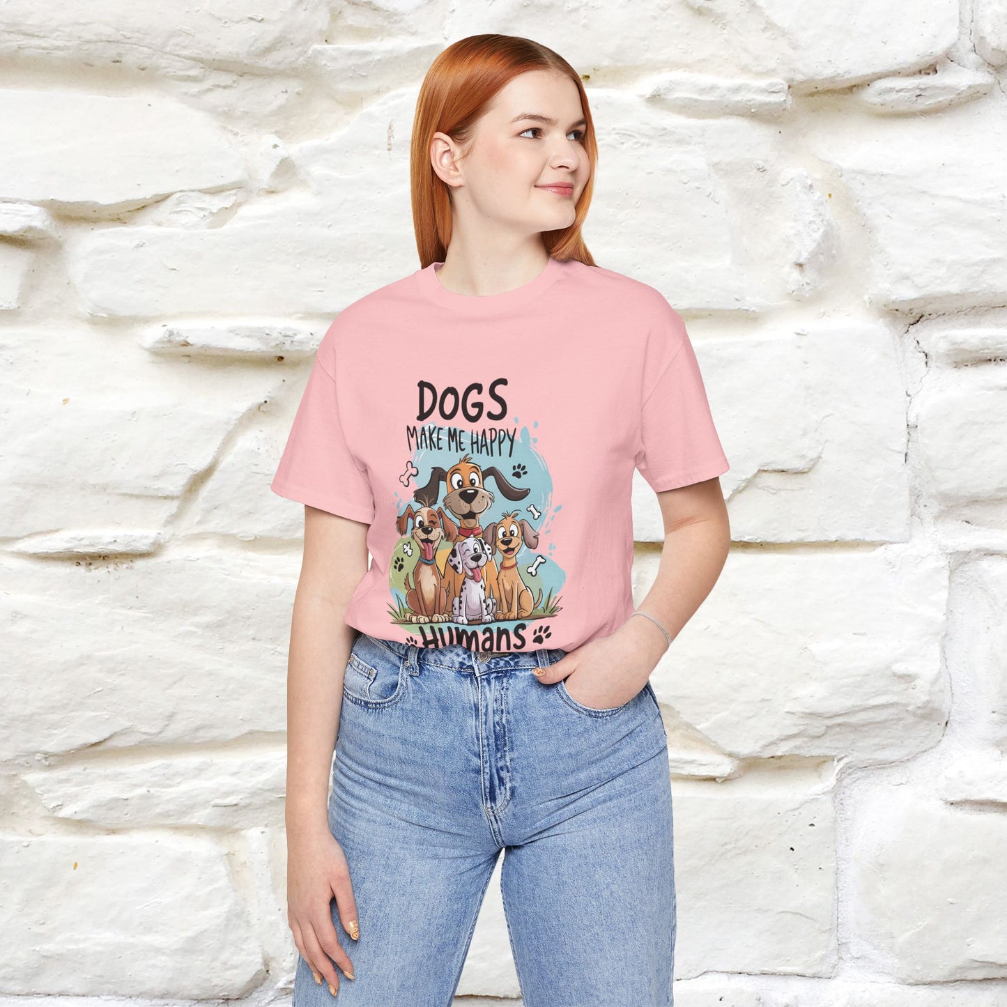 " Dogs Make Me Happy ..."  T-shirt |Nunu&Miao Studio - Nunu&Miao Studio