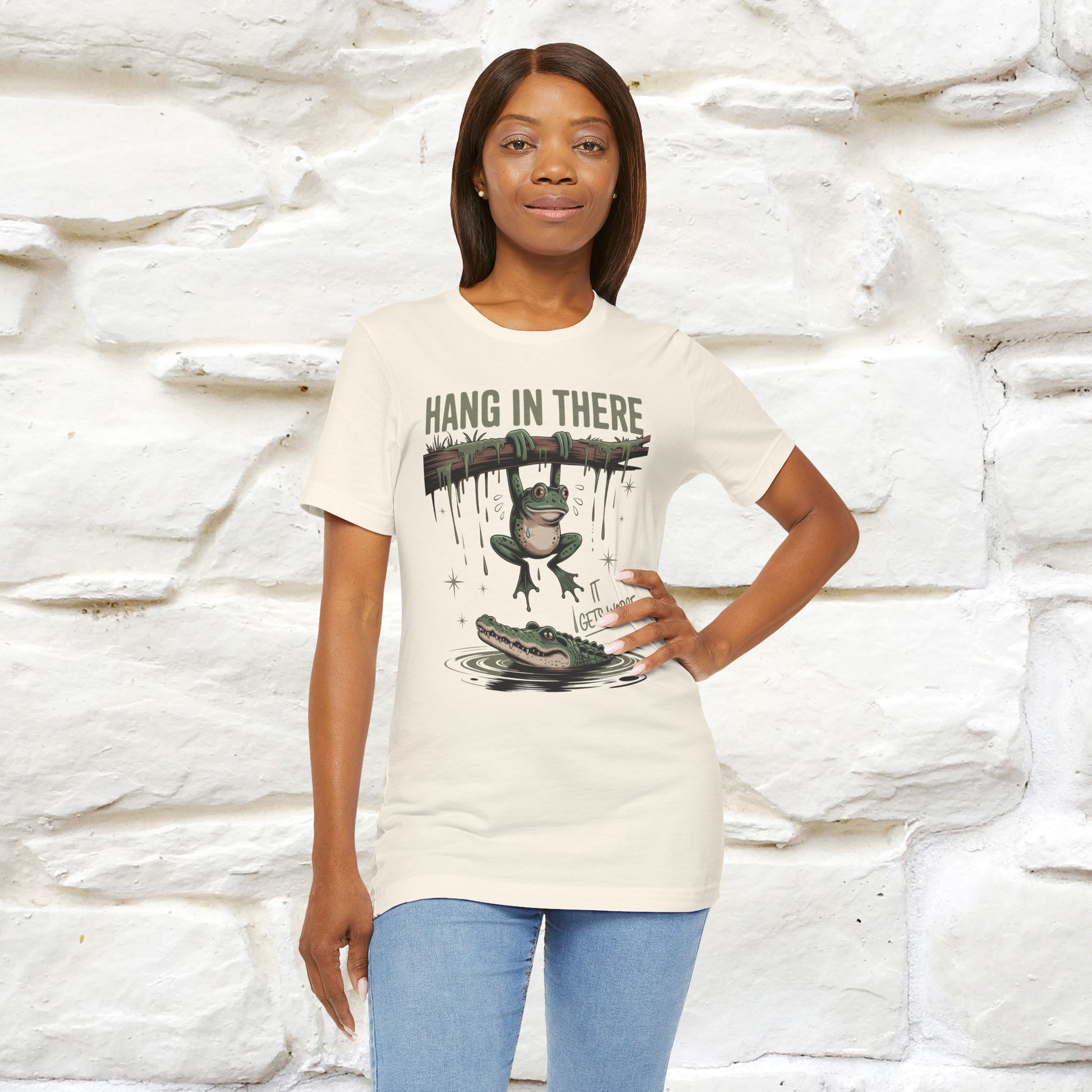 "Hang In There" Funny T-shirt |Nunu&Miao Studio - Nunu&Miao Studio