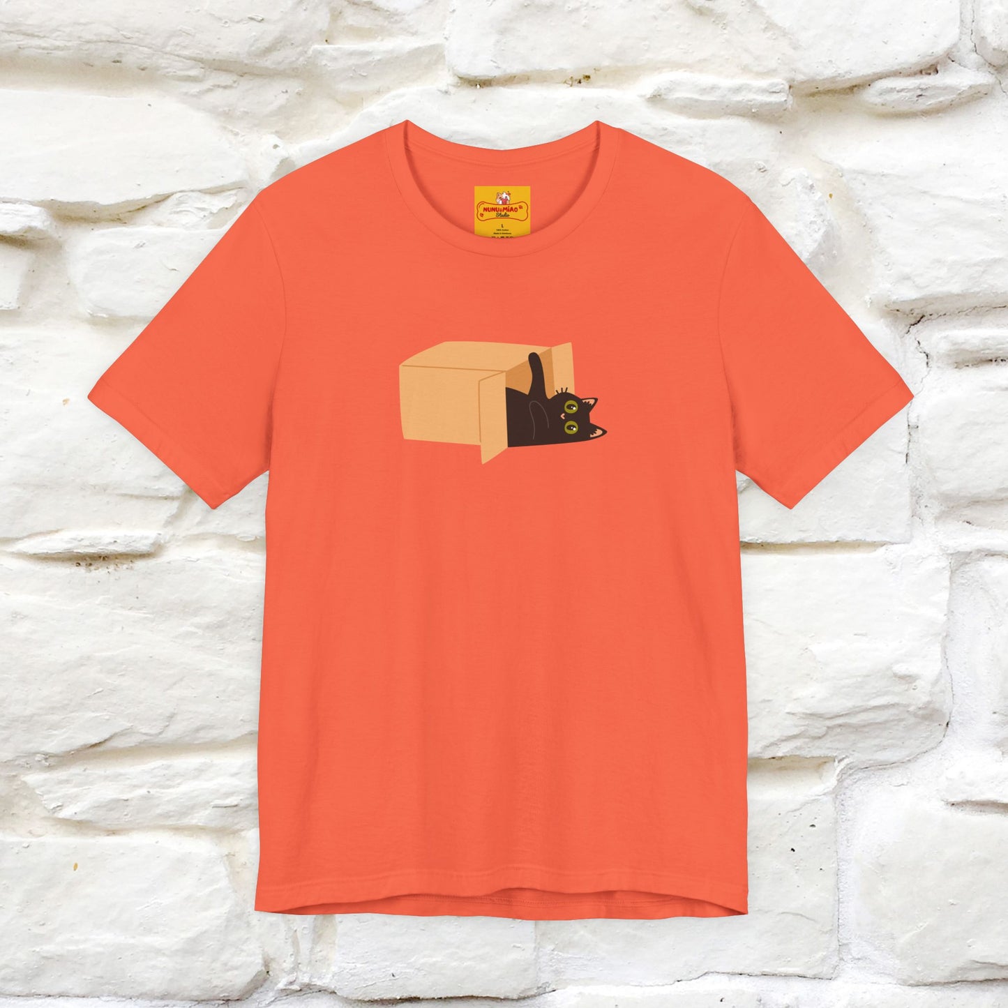 "Think Like There Is No Box" Cat T-Shirt| Front & Back Design | Nunu&Miao Studio - Nunu&Miao Studio