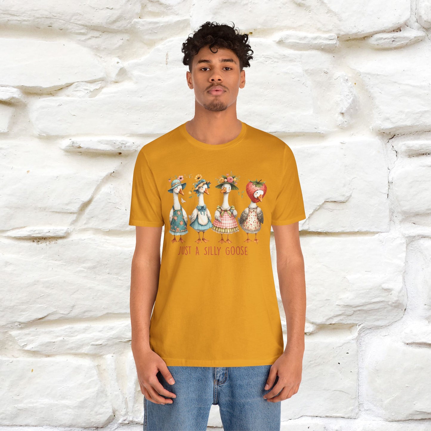 "Just A Silly Goose" Cute T-shirt |Nunu&Miao Studio - Nunu&Miao Studio