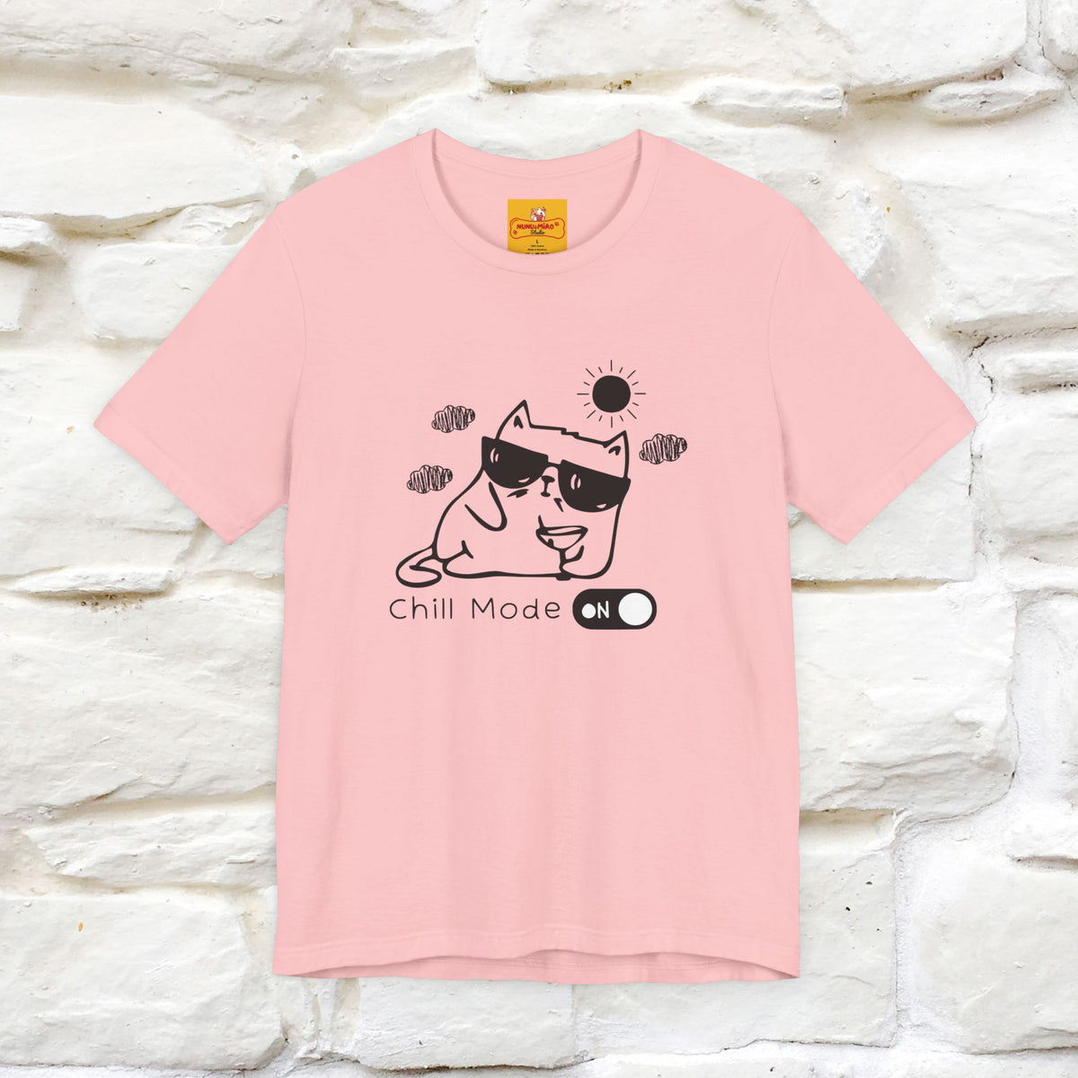 ''Chill Mode on'' Cat T-Shirt Front and Back Design | Nunu&Miao Studio