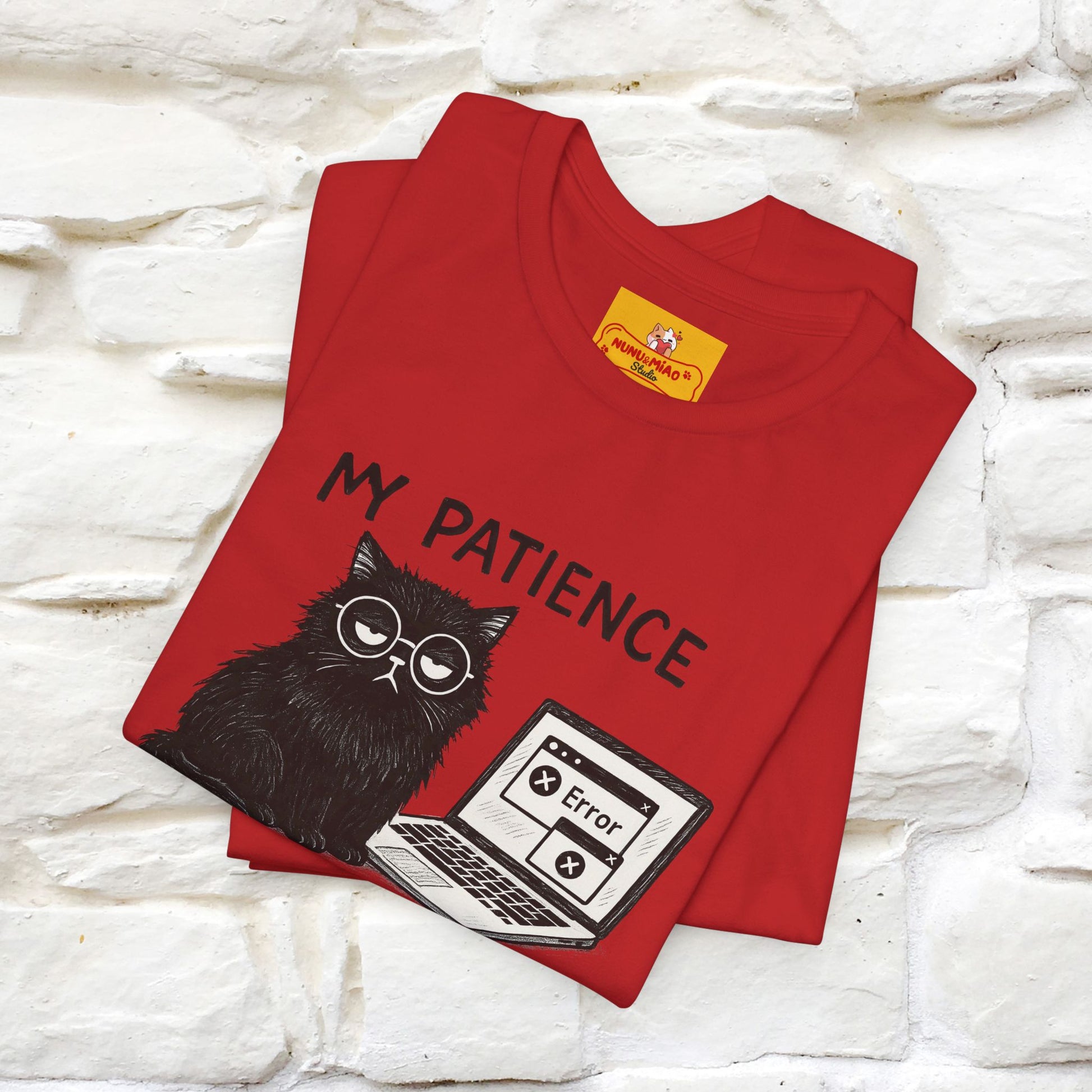 "My Patience Has Left The Chat" |Cat T-Shirt | Nunu&Miao Studio - Nunu&Miao Studio