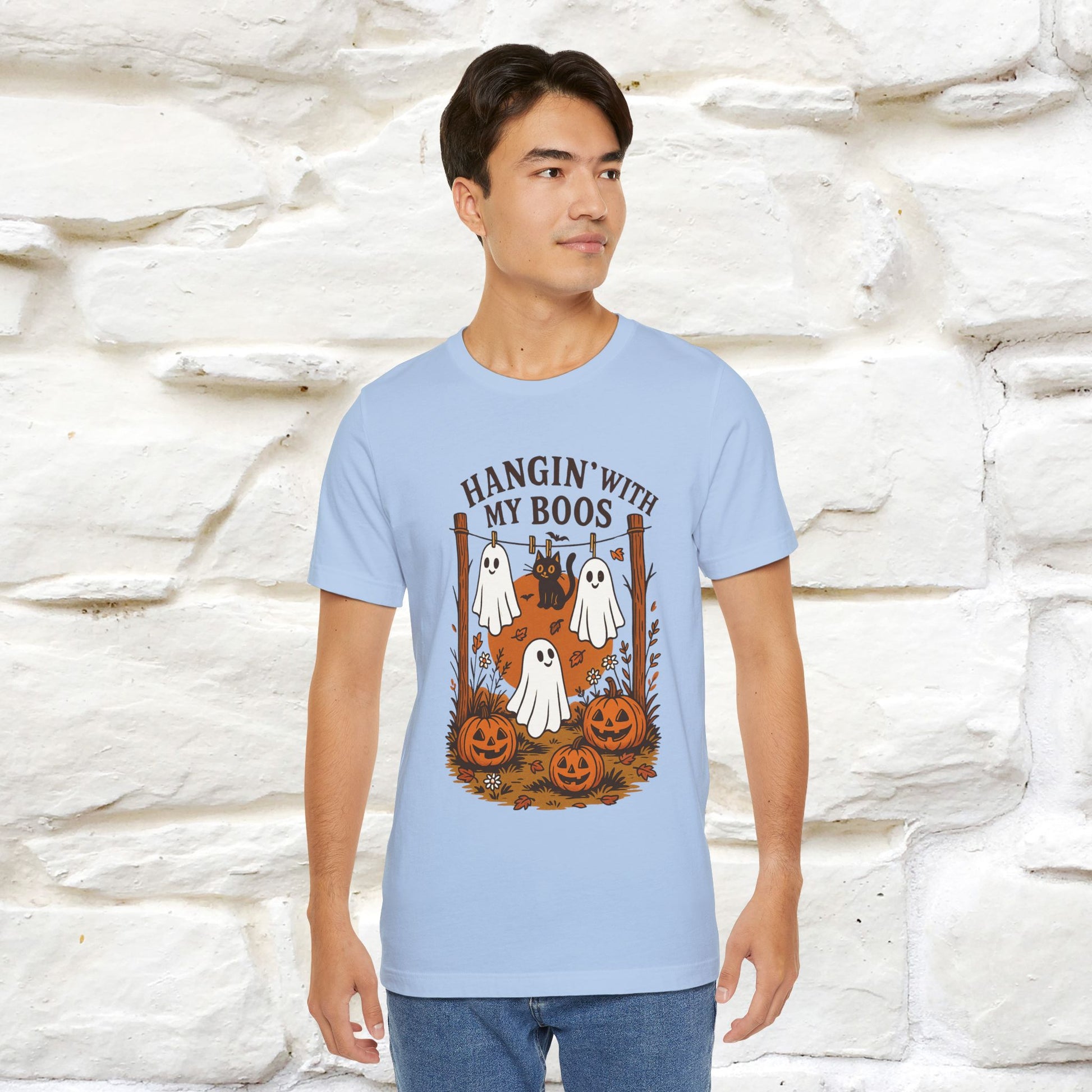 "Hanging With My Boos" Halloween Cat T-shirt |Nunu&Miao Studio - Nunu&Miao Studio