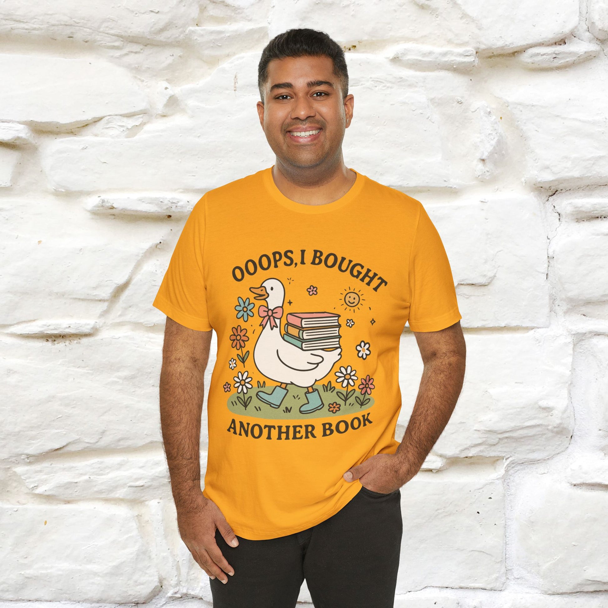 "Oooops I Bought Another Book" Funny Goose T-shirt |Nunu&Miao Studio - Nunu&Miao Studio