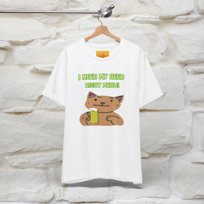 "I Need My Beer Right Meow!" Cat  T-shirt |Nunu&Miao Studio - Nunu&Miao Studio