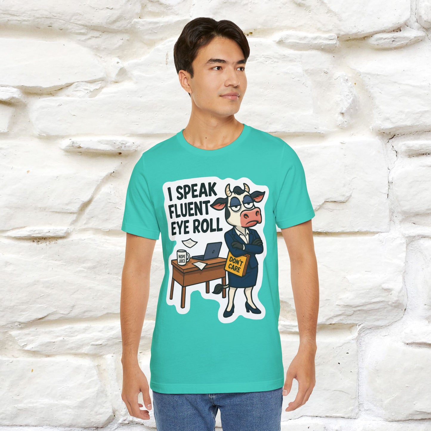 ''I Speak Fluent Eye Roll ''|  Sarcastic Cat T-Shirt | Nunu&Miao Studio