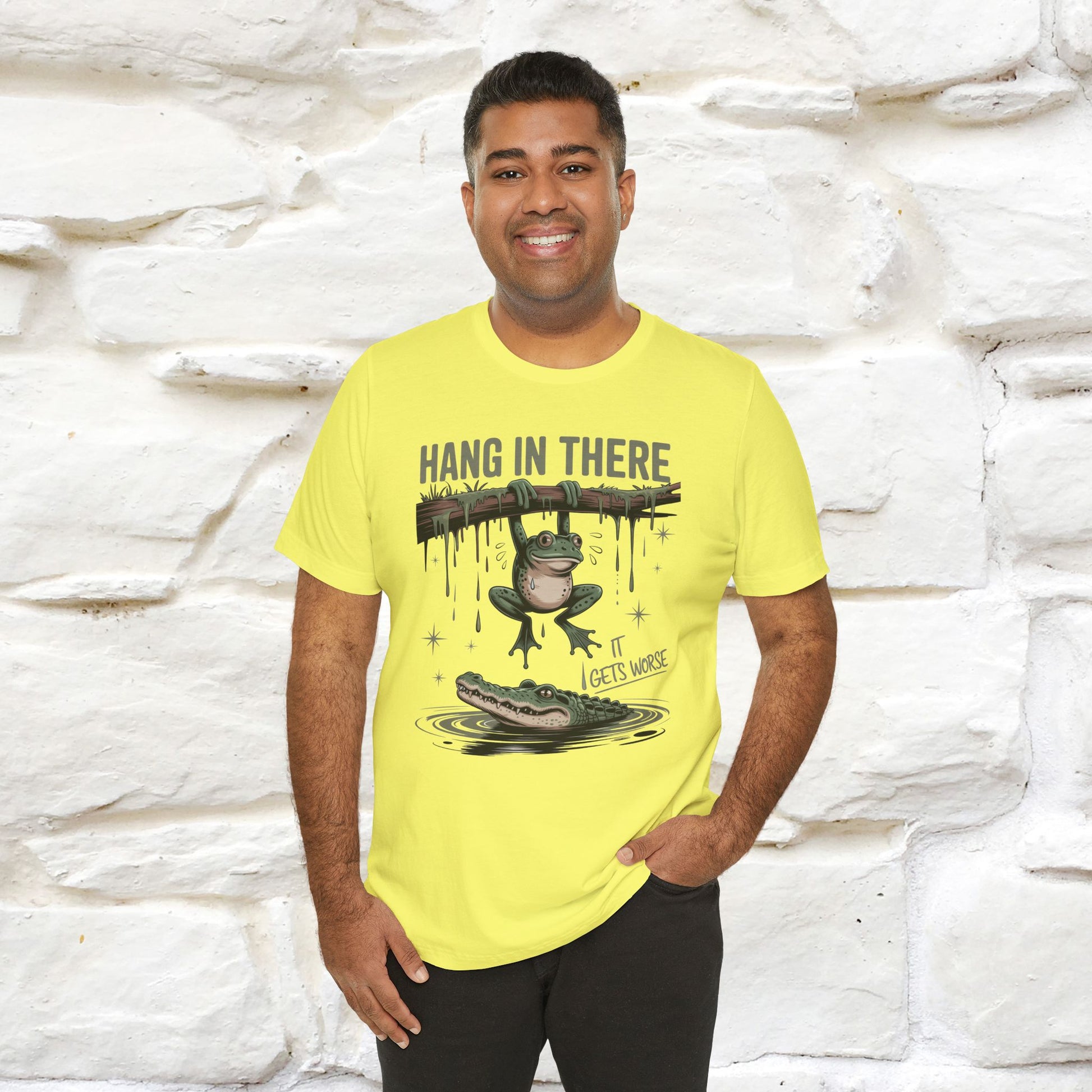 "Hang In There" Funny T-shirt |Nunu&Miao Studio - Nunu&Miao Studio