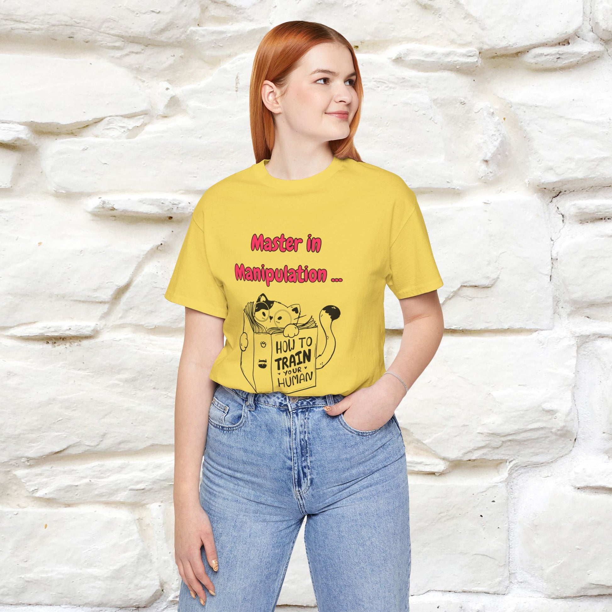 ''Master In Manipulation. How To Train Your Human '' Cat T-Shirt | Nunu&Miao Studio - Nunu&Miao Studio