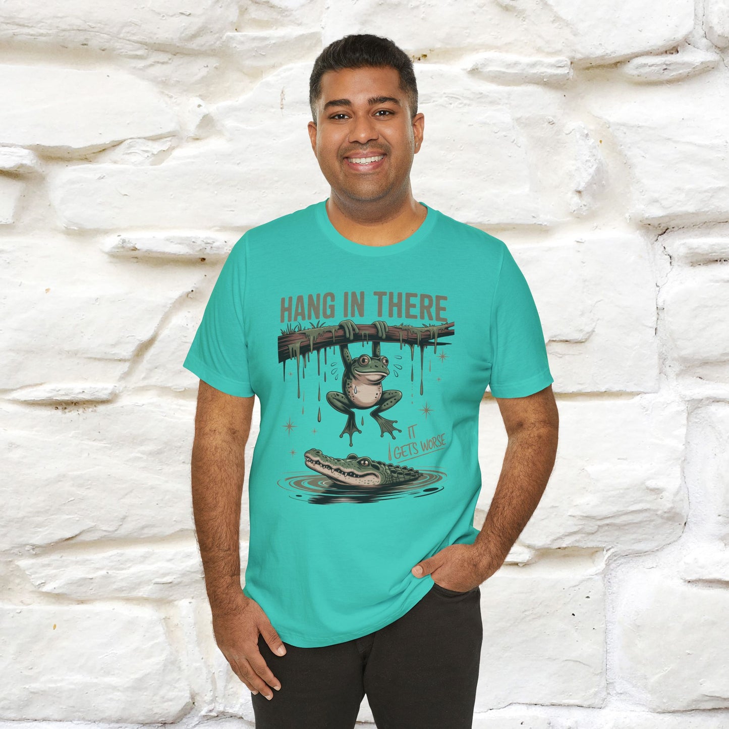 "Hang In There" Funny T-shirt |Nunu&Miao Studio - Nunu&Miao Studio