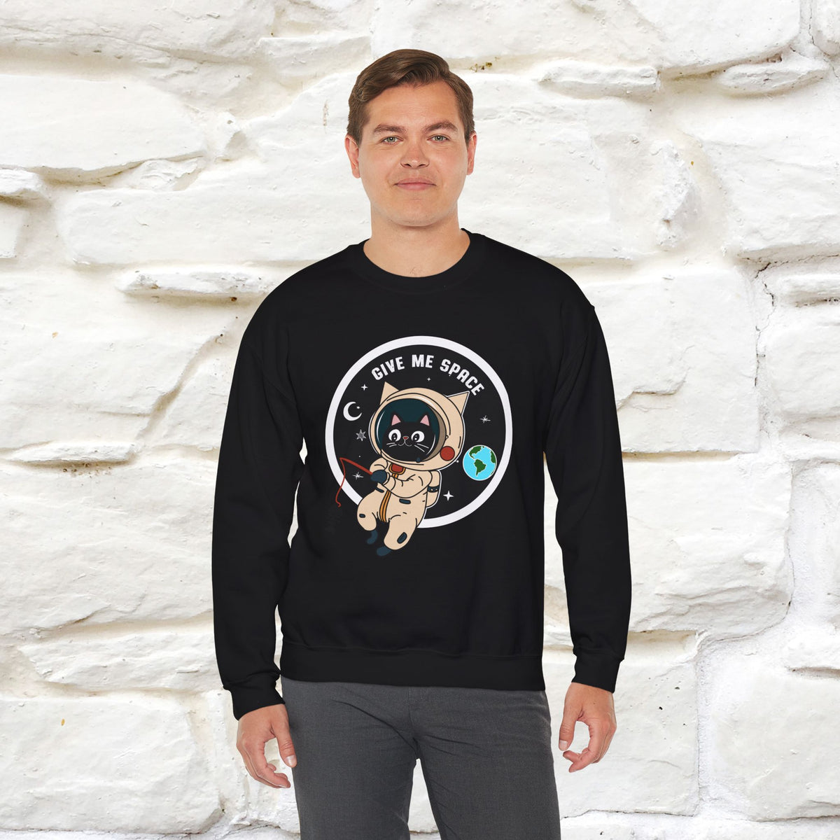 ''Give Me Space'' |Cat Sweatshirt | Nunu&Miao Studio
