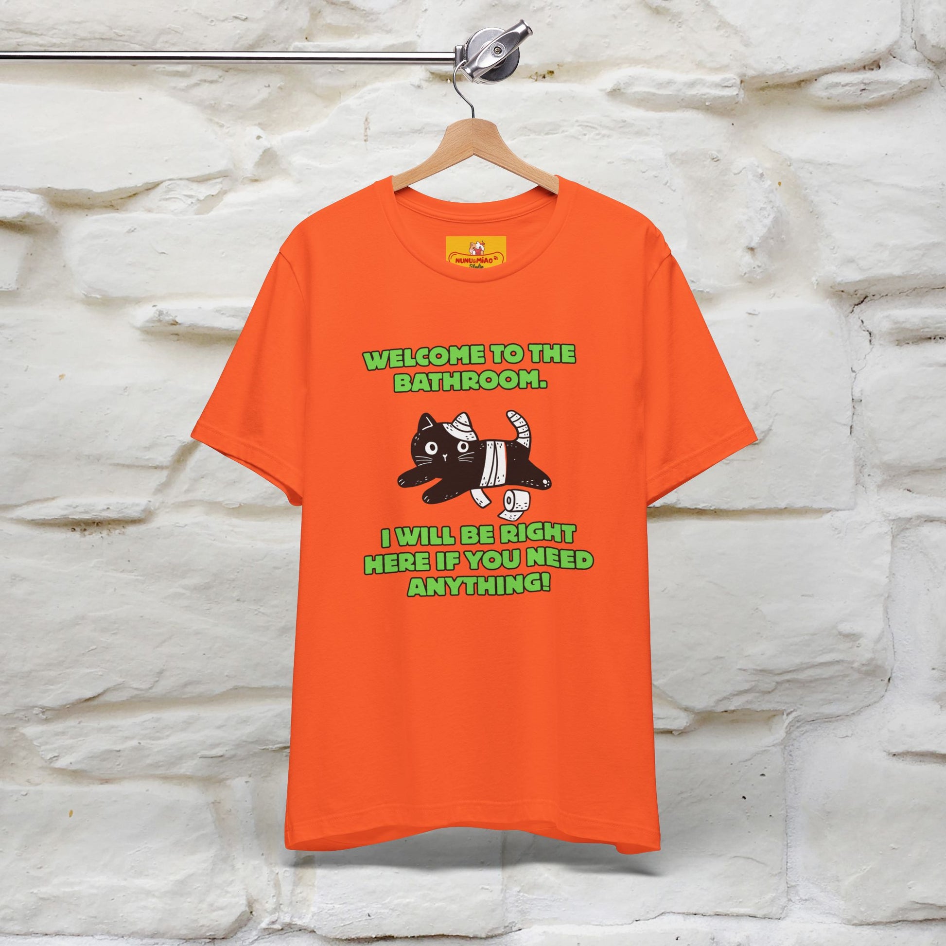 "Welcome To The Bathroom..."Funny  Cat T-shirt |Nunu&Miao Studio - Nunu&Miao Studio