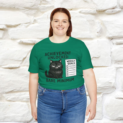 "Achievement Unlocked Bare Minimum." |Cat T-Shirt | Nunu&Miao Studio - Nunu&Miao Studio