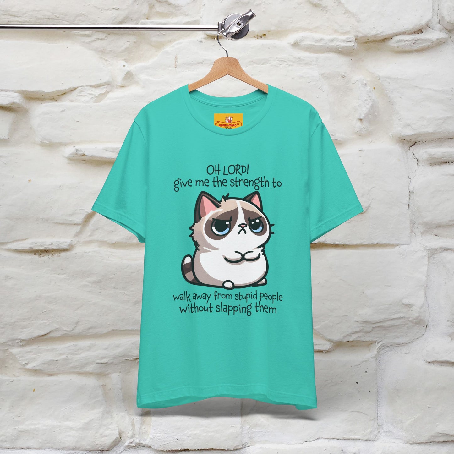 ''Oh Lord! Give Me Strength to ...'' Cat T-Shirt |  | Nunu&Miao Studio - Nunu&Miao Studio