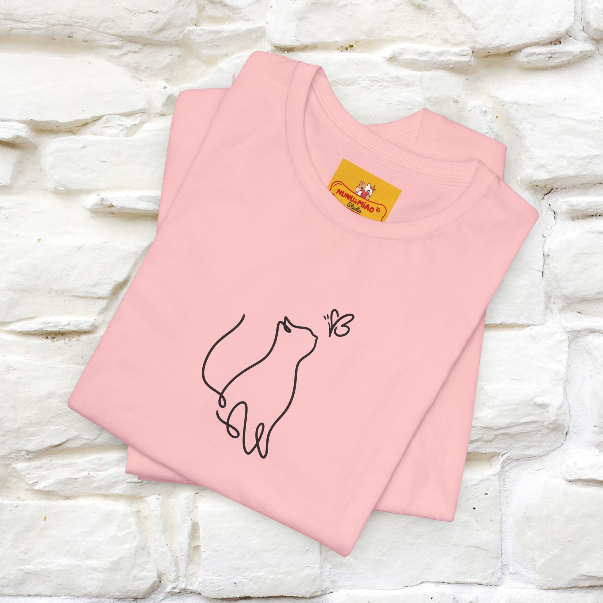 "Let Your Dreams Blossom'' Cat T-Shirt Front and Back Design | Nunu&Miao Studio - Nunu&Miao Studio