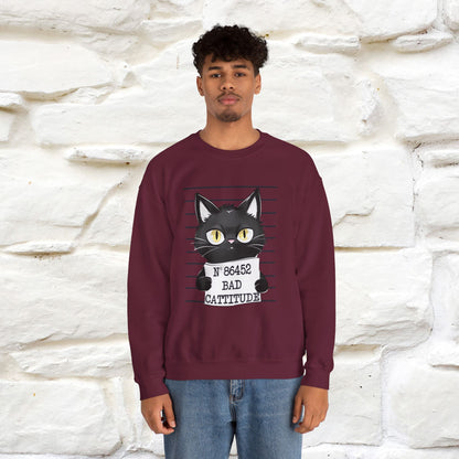 ''Bad Cattitude'' |Cat Sweatshirt | Nunu&Miao Studio