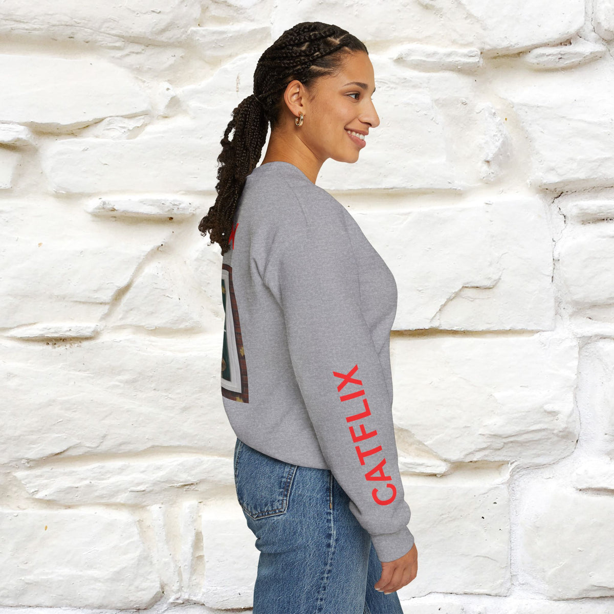 "Catflix'' |Cat Sweatshirt | Nunu&Miao Studio