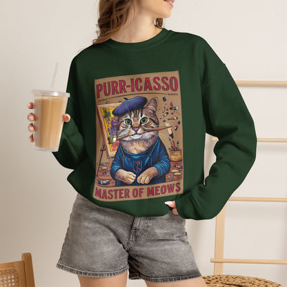 "Purr-icasso.'' |Cat Sweatshirt | Nunu&Miao Studio