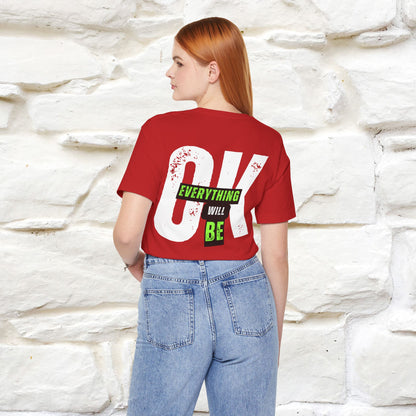 ''Everything Will Be Ok '' Cat T-Shirt Front and Back Design | Nunu&Miao Studio - Nunu&Miao Studio