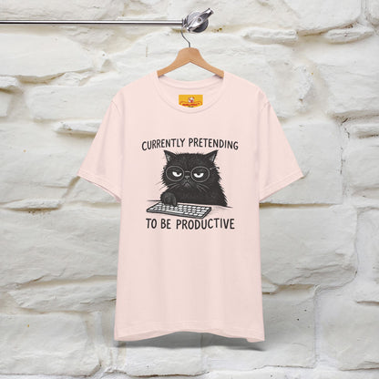 "Currently Pretending To Be Productive" |Cat T-Shirt | Nunu&Miao Studio - Nunu&Miao Studio