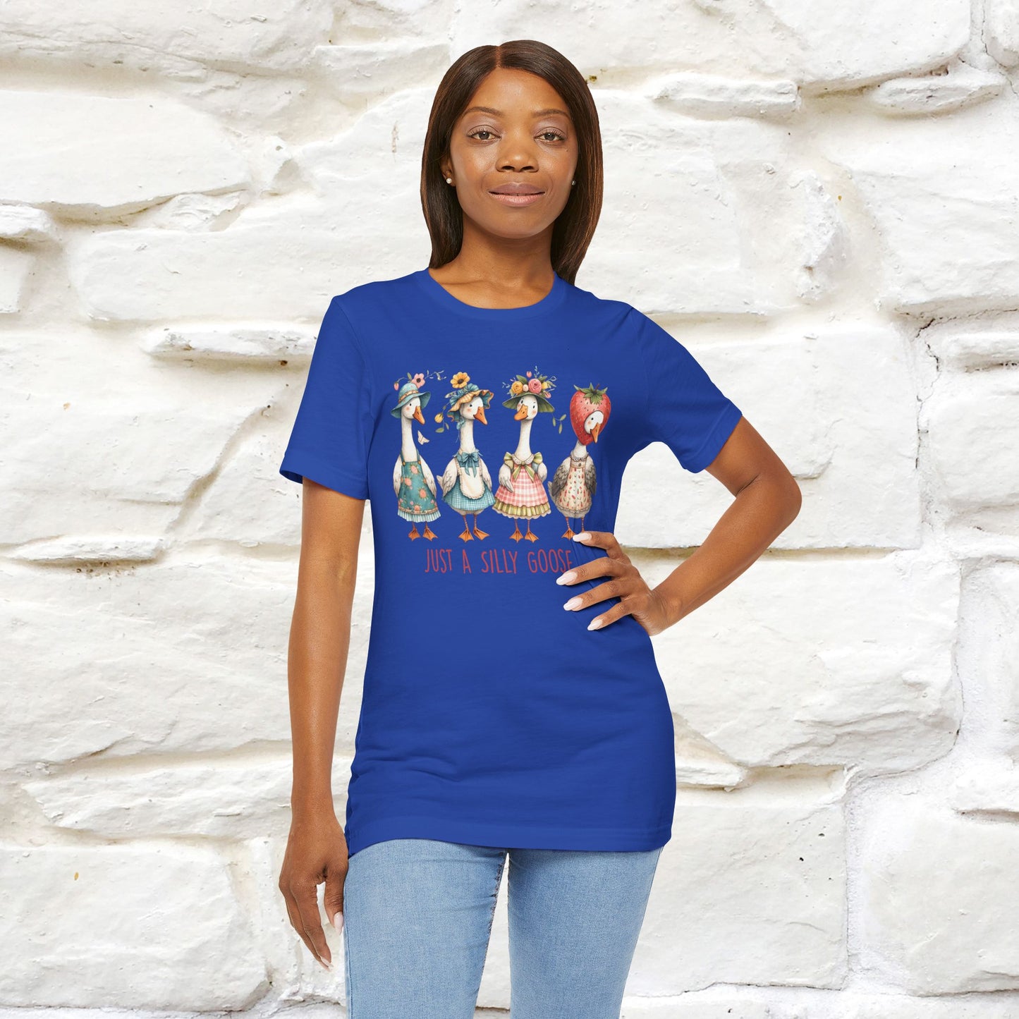 "Just A Silly Goose" Cute T-shirt |Nunu&Miao Studio - Nunu&Miao Studio