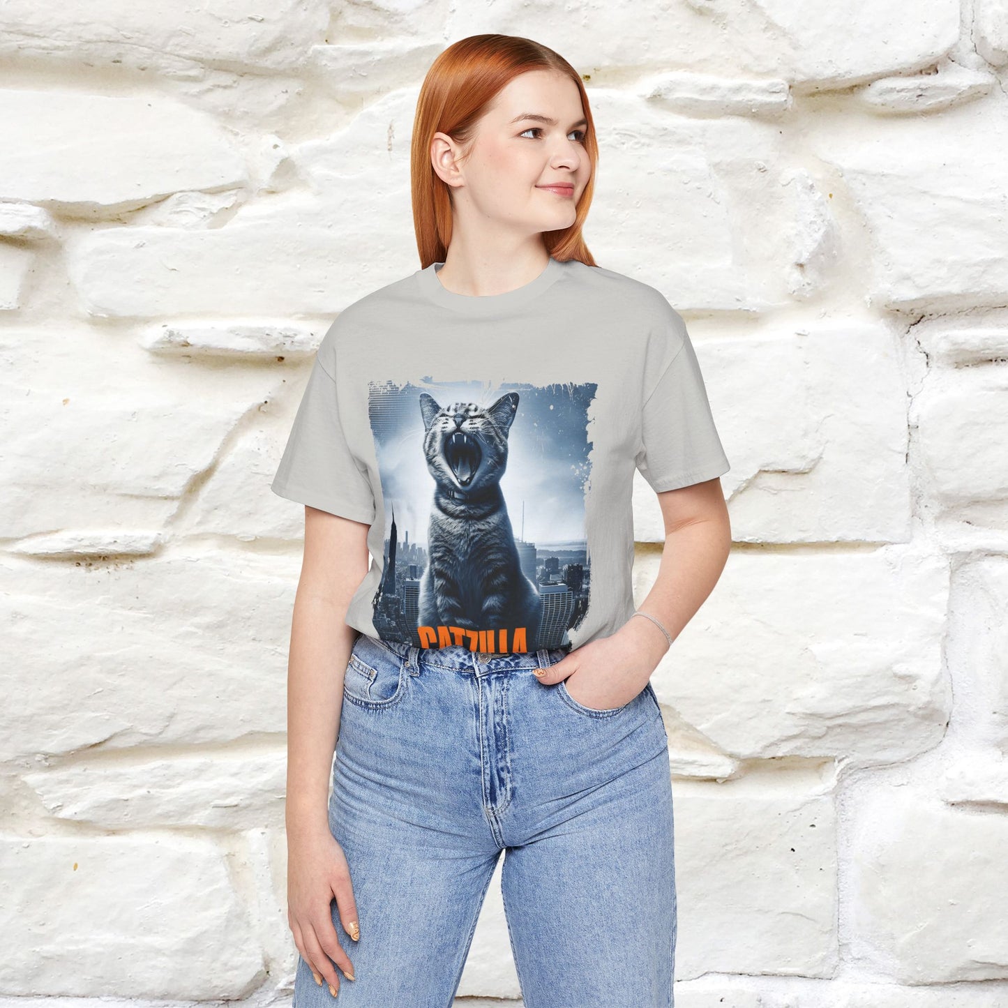 Catzilla T-Shirt | Fun Monster Cat Tee for Men & Women | 100% Cotton - Nunu&Miao Studio