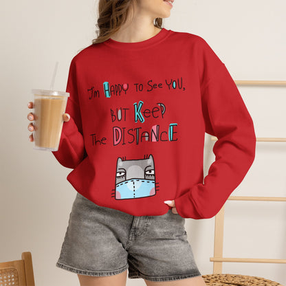 ''I'Am Happy To See You...'' |Cat Sweatshirt | Nunu&Miao Studio