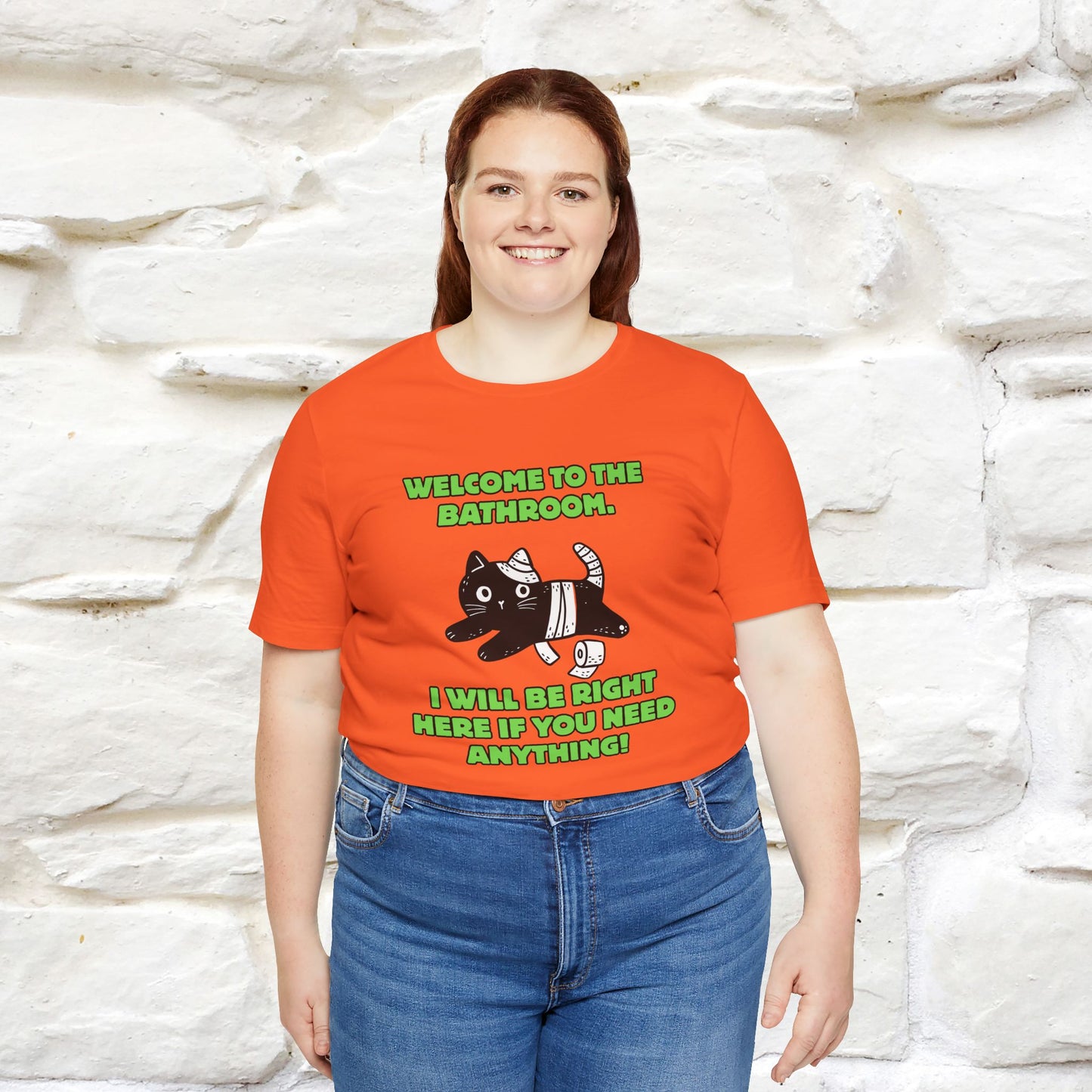 "Welcome To The Bathroom..."Funny  Cat T-shirt |Nunu&Miao Studio - Nunu&Miao Studio