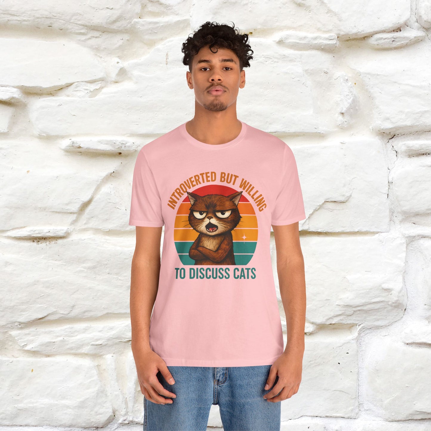 "Introverted But Willing To Discuss Cats" Antisocial Cat T-shirt |Nunu&Miao Studio - Nunu&Miao Studio