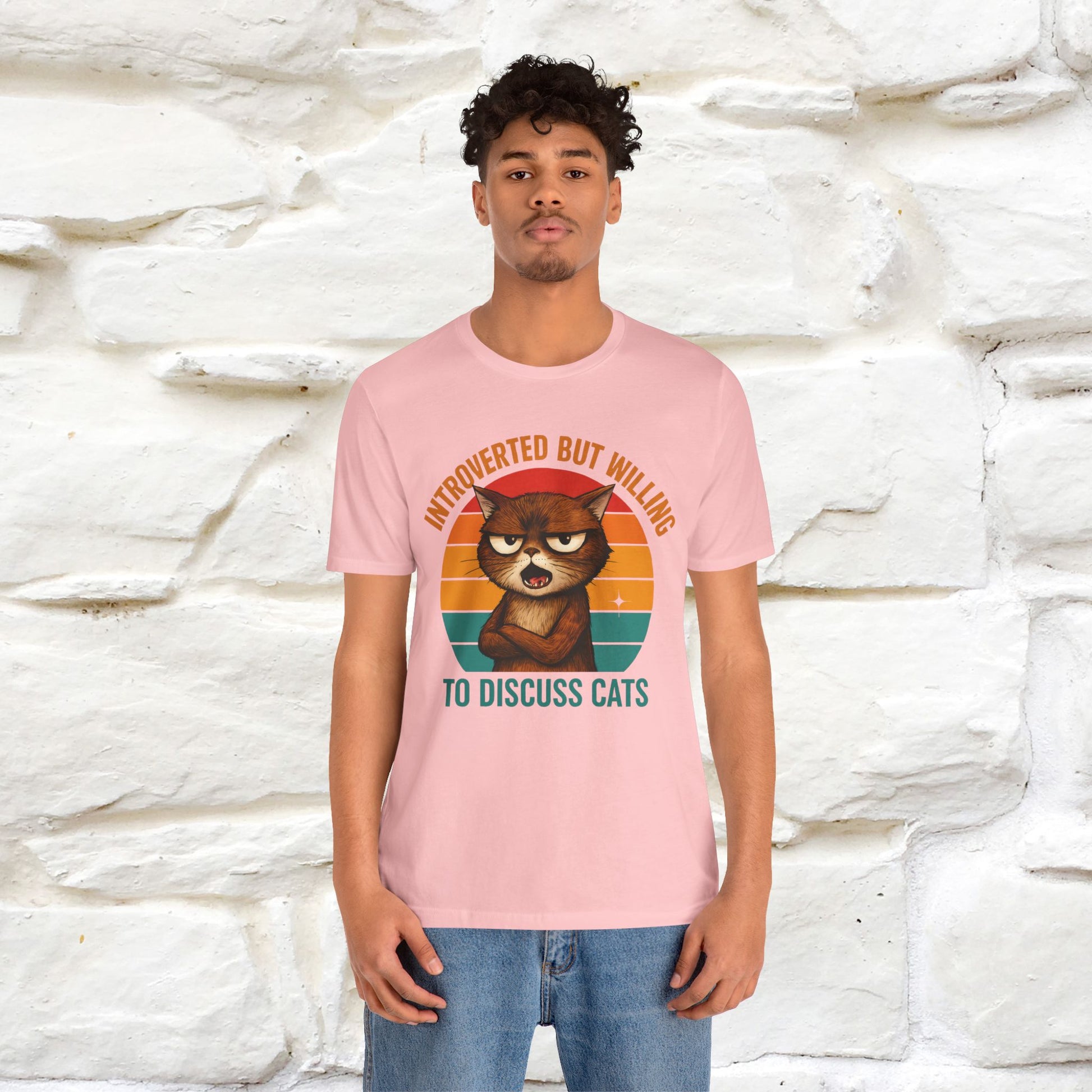 "Introverted But Willing To Discuss Cats" Antisocial Cat T-shirt |Nunu&Miao Studio - Nunu&Miao Studio