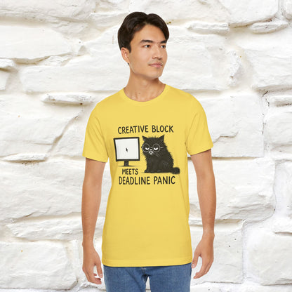 "Creative Block Meets Deadline..." |Cat T-Shirt | Nunu&Miao Studio - Nunu&Miao Studio