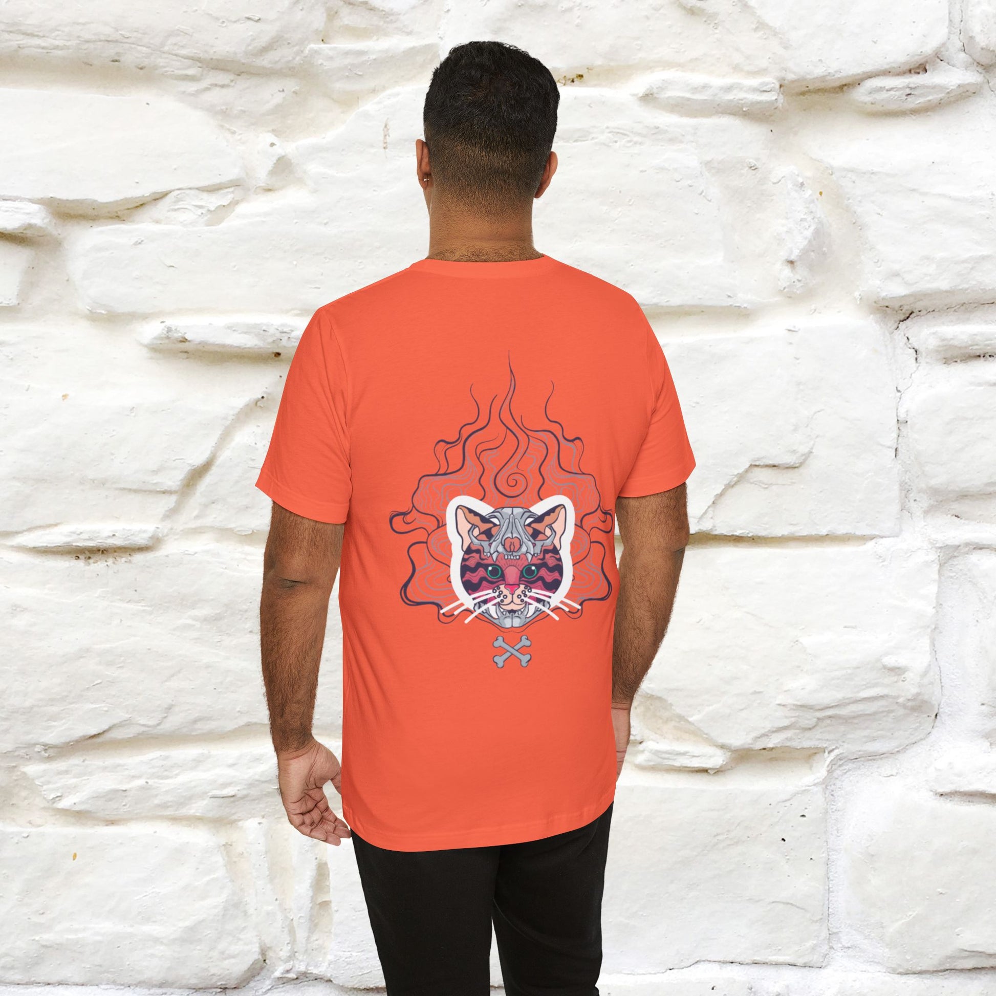 ''Air Fire Cat'' | Cat T-Shirt Front and Back Design | Nunu&Miao Studio - Nunu&Miao Studio