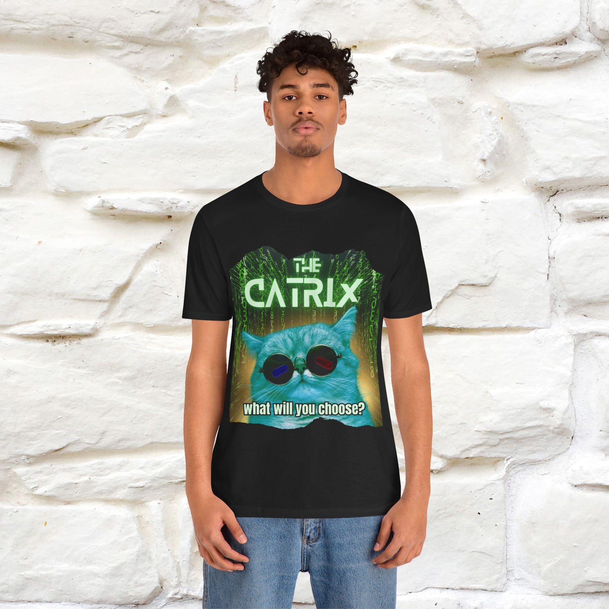 ''The Catrix: What Will You Choose?'' Cat T-Shirt | Nunu&Miao Studio - Nunu&Miao Studio